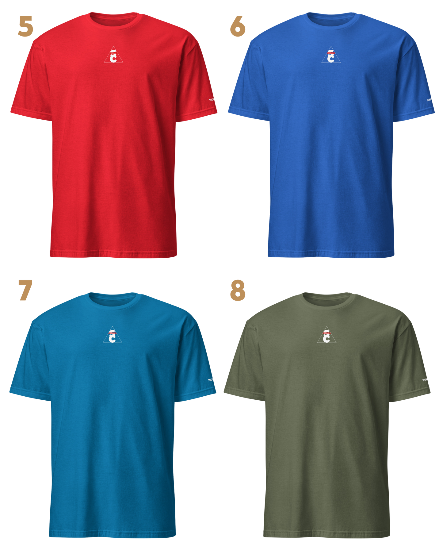 Custom T-Shirt Option 3 – Front + Back + Left Sleeve Logo/Number/Name