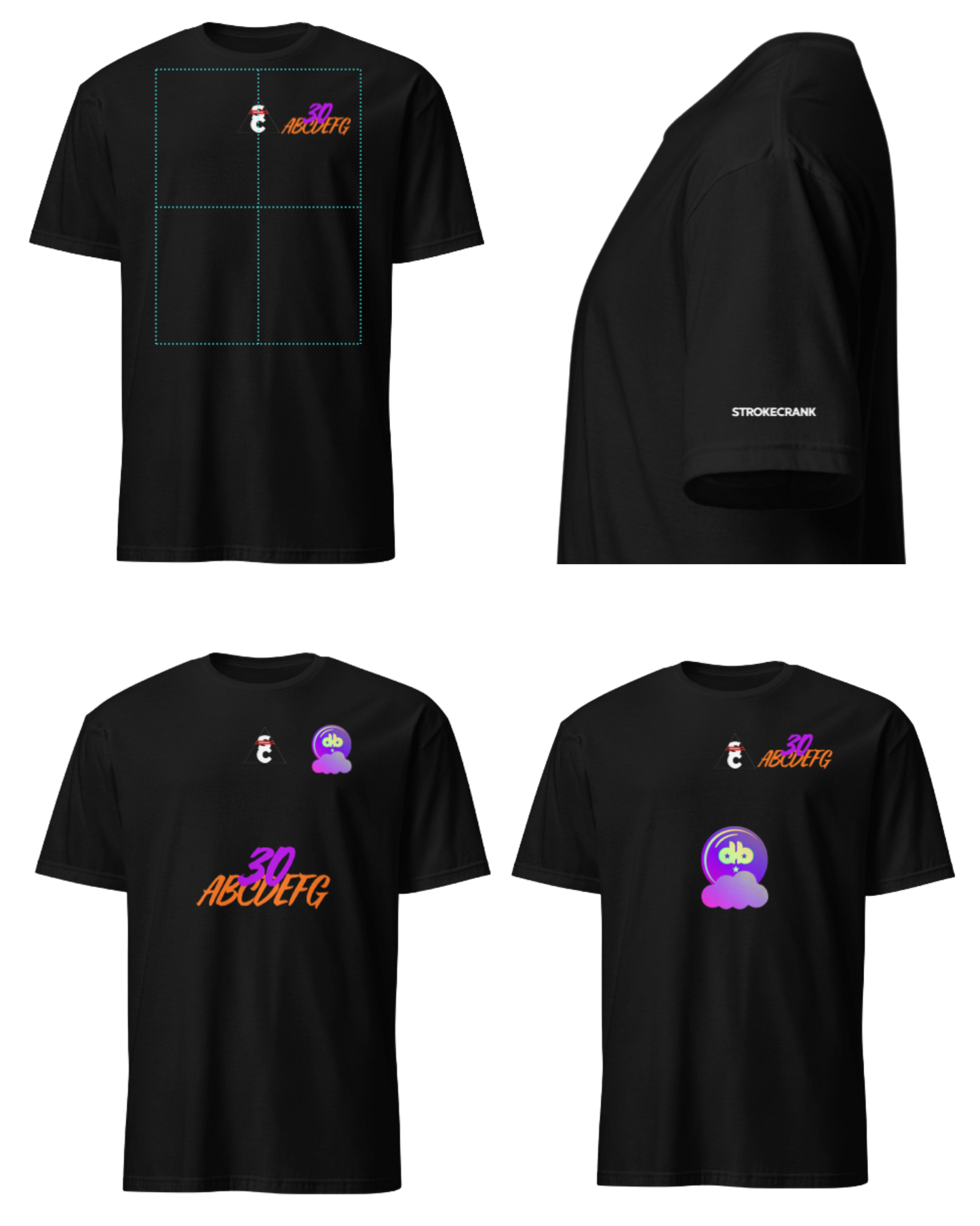 Custom T-Shirt Option 1 – Front Logo/Number/Name