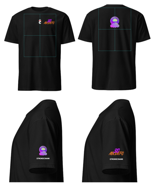 Camiseta personalizada opción 3 - Frontal + trasera + manga izq. Logo/Numero/Nombre