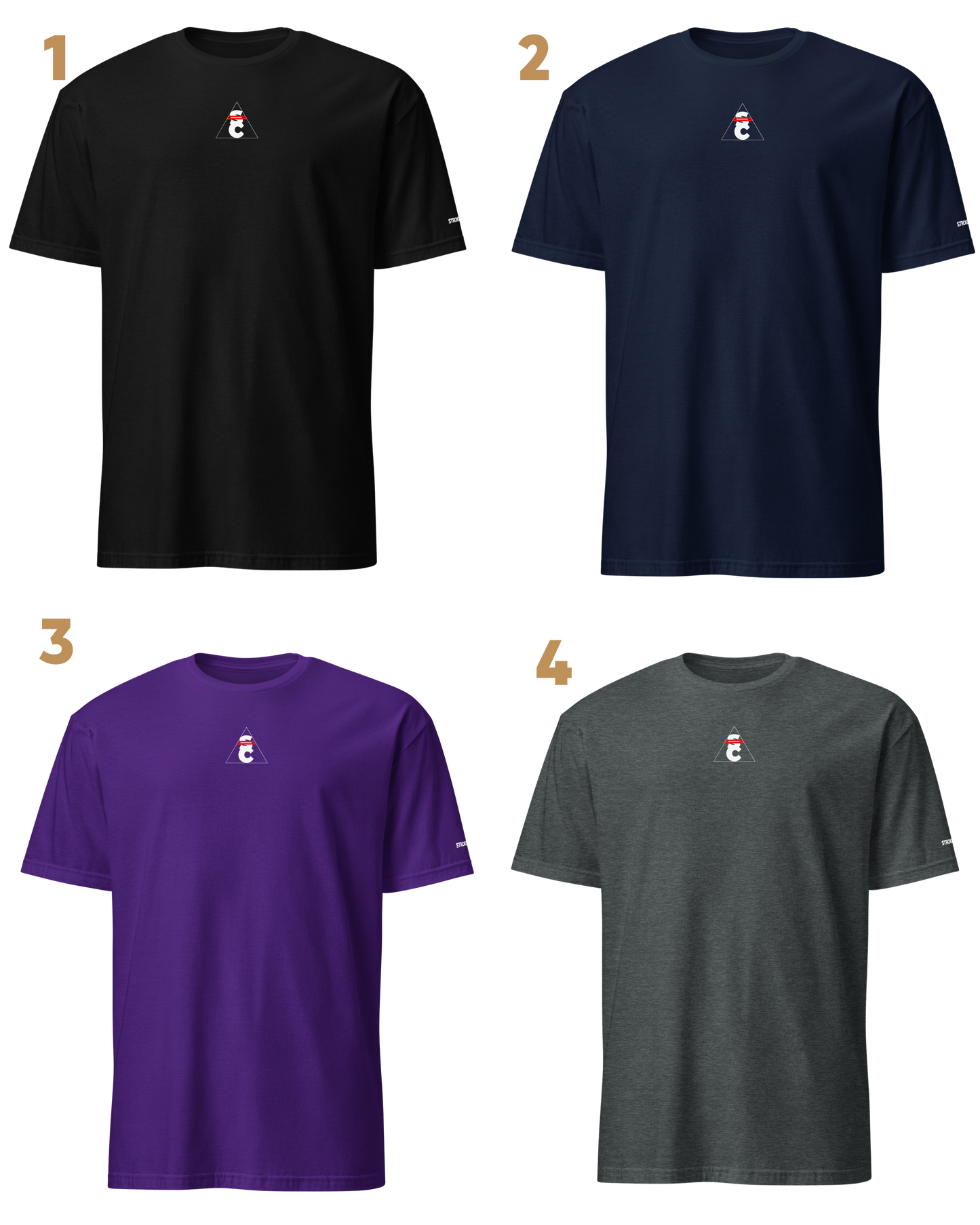 Custom T-Shirt Option 3 – Front + Back + Left Sleeve Logo/Number/Name